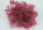 Fibre discontinue de polyesters rouge foncé solide de PSF 12D*64mm pour le tissu de Nonwoven de feutre